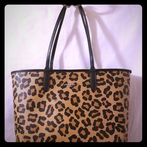 Coach Reversible Leopard Tote Bag